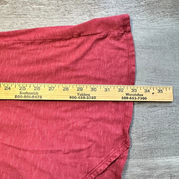 Horny Toad Long Sleeve Dress Red Surplice Neckline Small - Picture 8 of 9